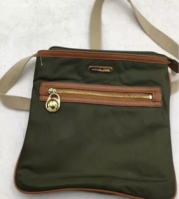 Michael Kors Womens Green Inner Pockets Adjustable Strap Zipper Crossbody Bag • $7.99