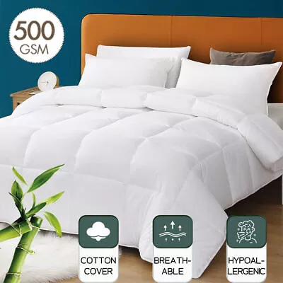 Microfibre Bamboo Quilt Microfiber Donna Duvet Blanket Summer Winter All Size AU • $64.99