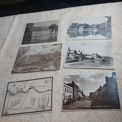 £3.99 • Buy 6 Vintage Postcards  Kent-Deal, W Malling & Aylesford- 4 Unfranked 2 Franked 