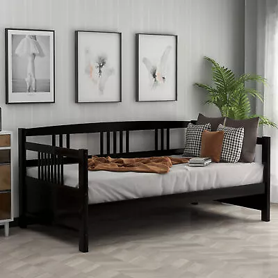 Solid Wood Daybed Twin Size Multifunctional Espresso • $255.42