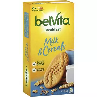 Belvita Milk And Cereal Breakfast Biscuits 6 Pack 300g • $15