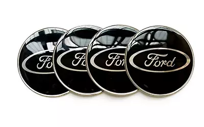 For Ford Wheel Centre Caps 4x65mm STICKERS Black Set Of 4 New • $21.99