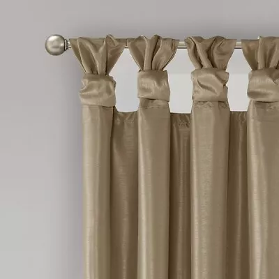 Madison Park Emilia Twist Tab Lined Window Curtain Panel 50' 'x 95'' Bronze • $24.99