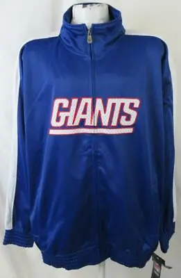 New York Giants Big Men 3X 5X 6X Or 7X Embroidered Full Zip Track Jacket AGIA 15 • $50.99