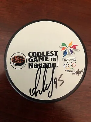 Pittsburgh Penguins Aleksey Morozov Vtg Signed Hockey Puck Nagano Olympics COA • $9.95