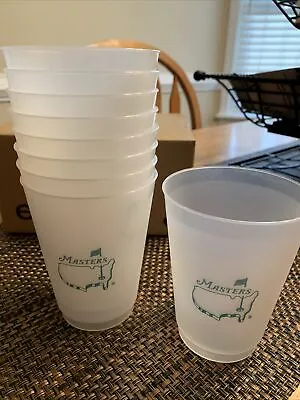 Undated Official Masters Golf Frosted Plastic Drink Cup Collectible Augusta MED • $8.99