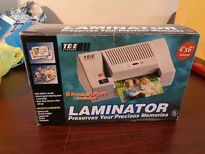 $18.95 • Buy TDE Systems 4”x6” Laminator Perfect For ID’s Badges & Pictures NOS Open Box