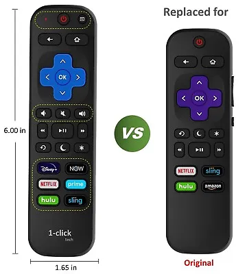 $12.99 • Buy Universal IR Remote For Roku TV For Roku Express/+/Ultra/HD/4/3/2/1