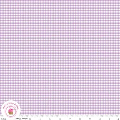 Riley Blake 1/8  Gingham Basics 440-120 Lavender Lilac Purple Check Quilt Fabric • $5.95