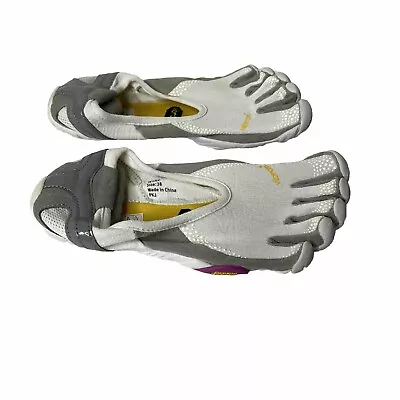Vibram Fivefingers Jaya Women’s Sz 7.5/8 EU 38 White/Purple W164 Barefoot Shoes • $26.95
