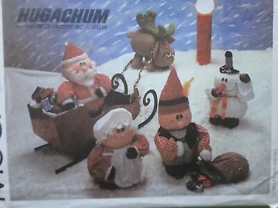 McCalls HUGACHUMS Christmas Santa Mrs Claus Elf Snowman Reindeer Pattern 8134 UC • $4.77