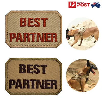 AU STOCK BEST PARTNER Patches Tactical Hook & Loop Patch For K9 Harness Collars • $3.90