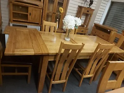 Oak Furniture Land Extending  Dining Table And Chairs  • £799