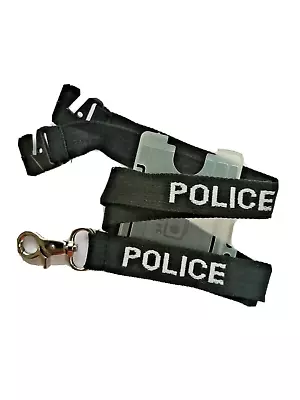 Black POLICE Lanyard With ID Holder - Badge Officer Warrant Card CID Constable • £5.99