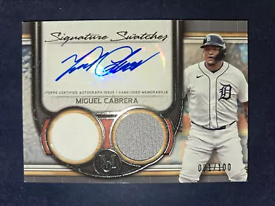 2023 Topps Museum Miguel Cabrera Autograph Swatches Dual Jersey Auto # 001/100 • $61