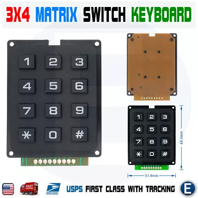 3x4 Matrix Array 12 Keys Switch Keypad Keyboard Module For MCU Arduino 4x3 USA • $4.40