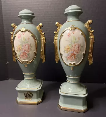 Pair (2) Vintage Deena China 22K Gold Urn Style Lamp Base (Vase) Hand Painted • $69.99