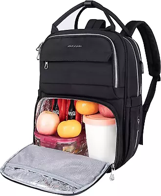 Lunch Backpack 15.6 Inch Laptop Backpack With USB Port Insulated Cooler Backpack • $96.61