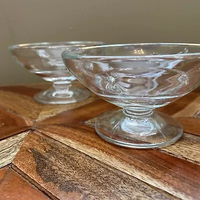 Set Of 2 La Rochere Bee Footed Fruit/Sherbet Clear Glass Bowl Paris Musees • $22