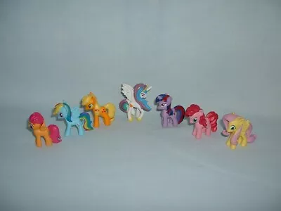 MY LITTLE PONY Set Of 7 Figures Toys (CAKE TOPPERS/FLUTTERSHY/APPLEJACK/PONIES) • £5.99