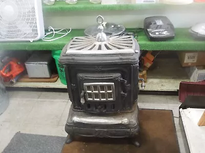 Vintage Cast Iron Wood Burning Parlor Stove • $399.99