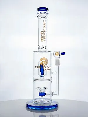 Tsunami 14  Sprinkler Cube Perc Glass Water Pipe - Choose Color • $137.46