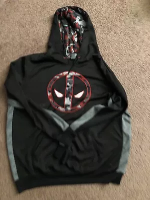 Marvel Deadpool Logo Black Drawstring  Camoflague Men's Hoodie Fast Shipping!  • $19.99