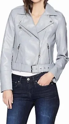 Nwt Vero Moda Womens Oxford Faux Leather Biker  Jacket Size L • $29.99