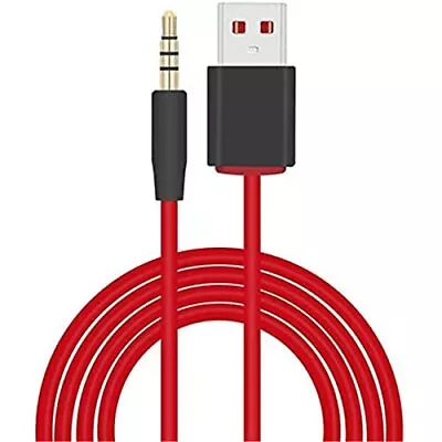 USB 3.5mm Replacement Cable Wireless Charger Cord For Beats By Dre Solo (red) • $11.62