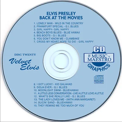 Karaoke CD+G ELVIS PRESLEY Disc-20 Music MaestroGirl HappyI Got Lucky • $9.99
