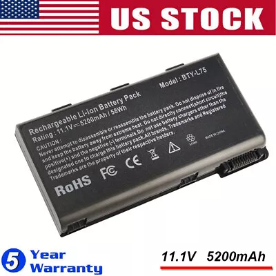 New Battery For MSI A5000 A6000 A6200 BTY-L74 BTY-L75 MS-1682 CR600 CR620 CX600  • $17.99