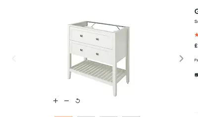 B&Q GOODHOME Perma Satin White Vanity Unit  W800 • £125