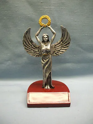Female Victory Resin Trophy Award Pageant Holding A Wreath • $3.79
