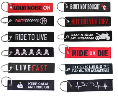 £4.70 • Buy * Funny BIKER Motorcycle Motorbike KEYRING Key FOB Tag * Great GIFT *