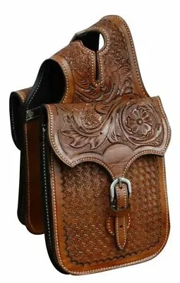 Premium Genuine Vintage Leather Western Saddle Bag For Horse Horse Gifts • $149