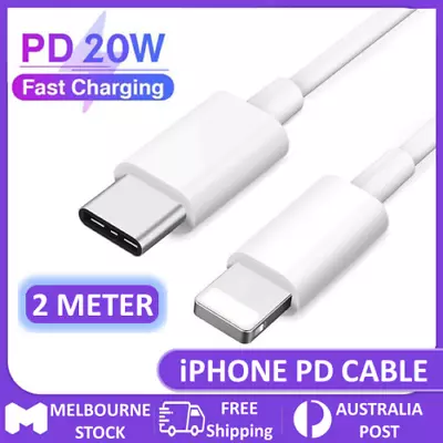 $5.99 • Buy 2M PD 20W Fast Charging Cable Type C To IPhone Cord Charger For IPhone 13 12 11