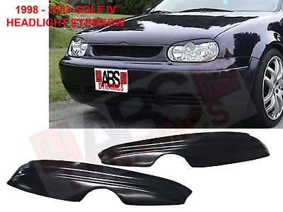 1998 2003 VolksWagon Golf 4 MK4 HeadLight EyeBrow Cover Black Plastic Unpainted • $28.99