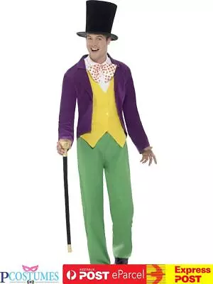 CA182 Roald Dahl Willy Wonka Mens Book Week Charlie Chocolate Factory Costume • $75