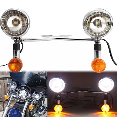 $95.99 • Buy Passing Turn Signals Fog Light Bar For Yamaha V-Star XVS 650 950 1100 1300