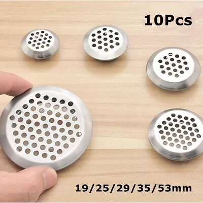 10Pcs Round Air Vents Circular Stainless Steel Vent Vent Mesh Hole For Louver • £5.39