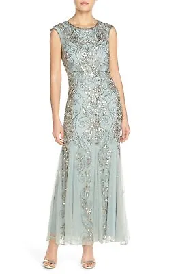 Pisarro Nights Mermaid Gown Sz 2 Sage • $107.20