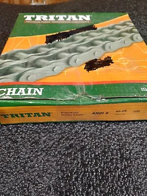 Tritan Precision Roller Chain Ansi # 60-2r 3/4  X 1/2  X 10' • $35