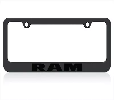 Stealth Black Dodge RAM Word Premium Carbon Stainless Steel License Plate Frame • $34.95