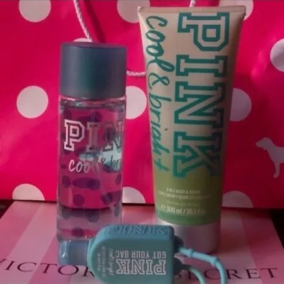 FLAW Victoria’s Secret PINK Cool And Bright Mist Body Wash Hand Gel Set • $25