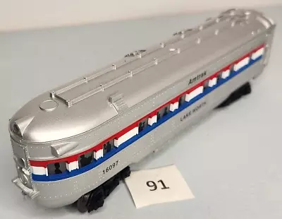 1976 Lionel O/O27  AMTRAK LAKE WORTH 16097 END PARLOR CAR EXCELLENT LIGHTS UP 91 • $29.99