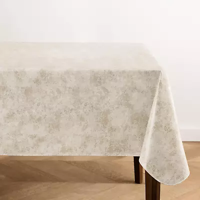 Home Fashions Mesa Marble Water- And Stain-Resistant Vinyl Tablecloth With Flann • $34.99