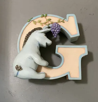 Classic Pooh Disney Letter “G” Michel & Co. Collectible Nursery Decor 3” EEYORE • $13.99