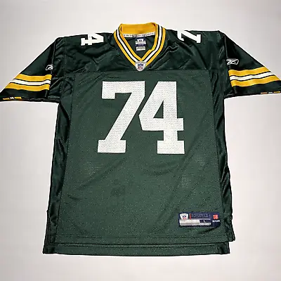 ReeboK Green Bay Packers # 74 Aaron Kampman NFL Football Jersey Large • $20