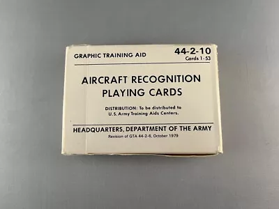 $6.99 • Buy Vintage 1979 U.S. Army Aircraft Recognition Playing Cards Deck 44-2-10 Complete