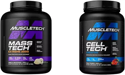 Mass Gainer Extreme 2000 Muscle Builder & Creatine Monohydrate Powder Cell-Tech • $92.99